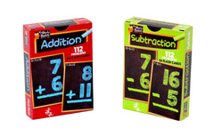 Regal Games addition-subtraction flash cards front pack for home learning