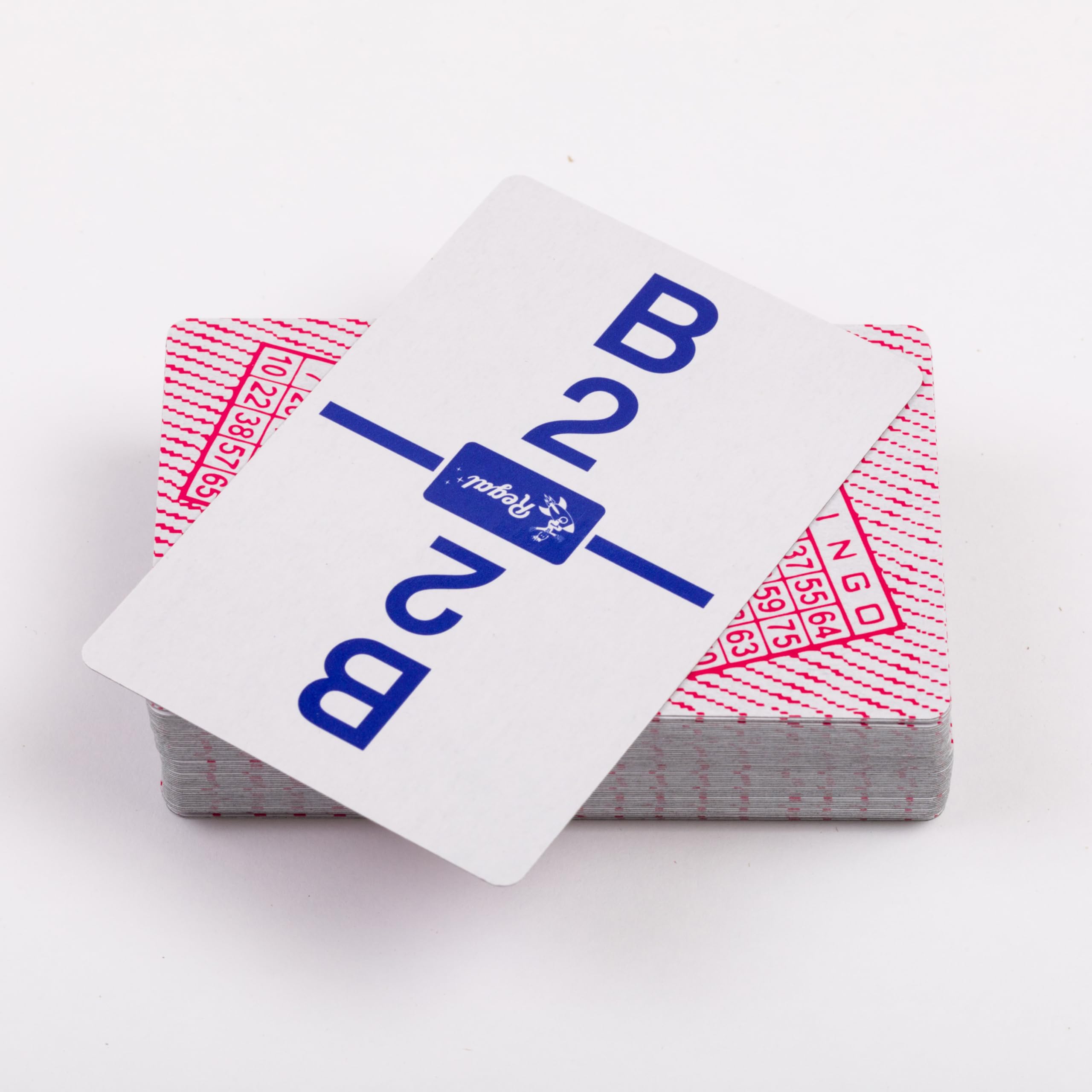 Regal Games bingo cards deck is compact and travel-ready.