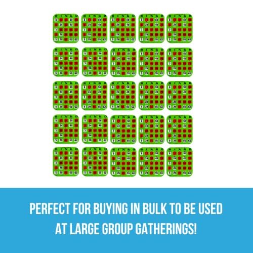 Regal Games bingo cards sliding windows green pack back shows reusable design.