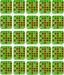 Regal Games bingo cards sliding windows green travel-ready for on-the-go fun.