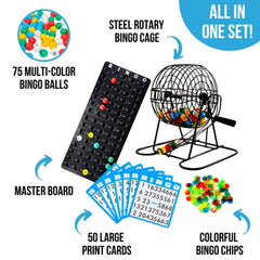 Regal Games Bingo Deluxe 75 balls ready for random draws and excitement.