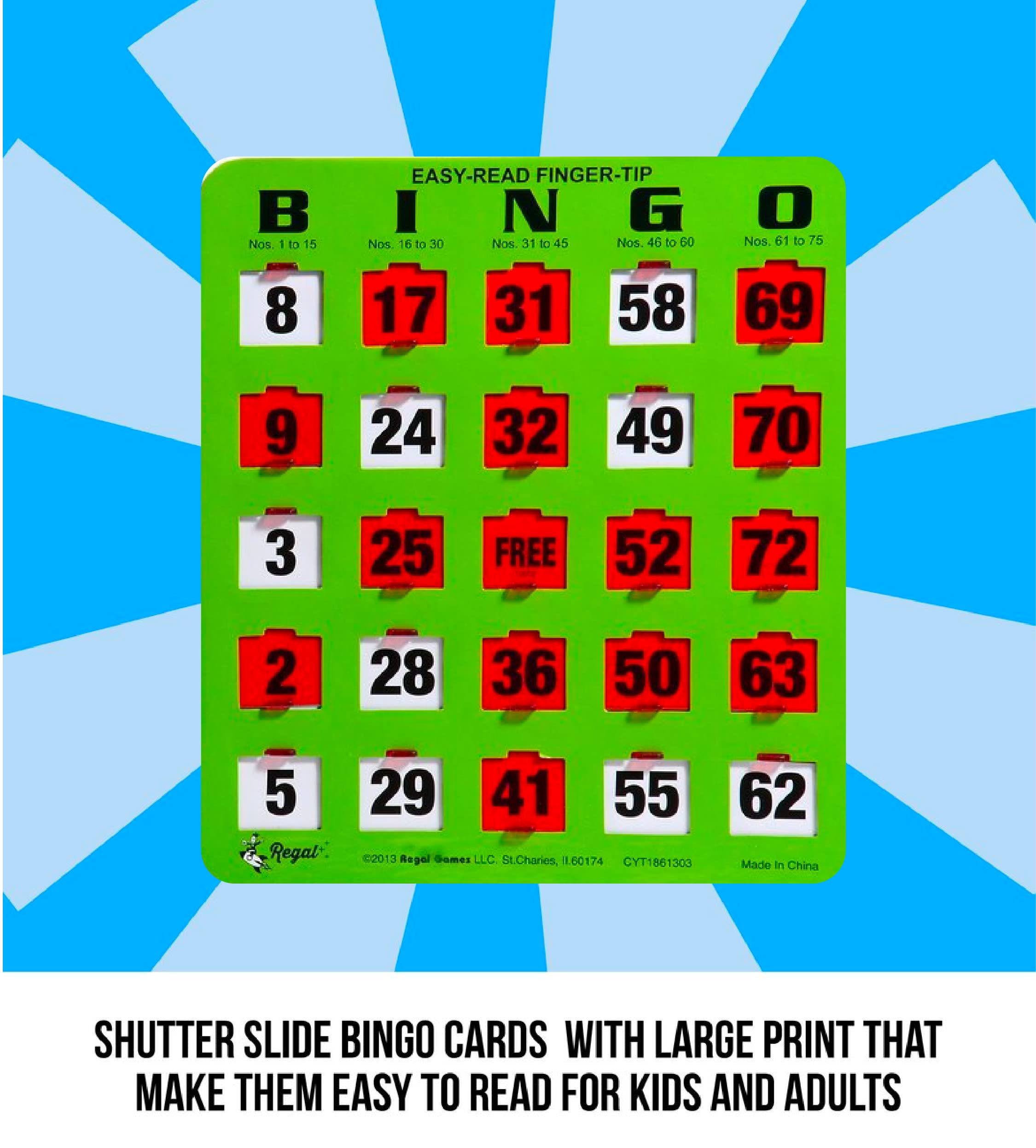 Regal Games car ride bingo game for entertainment on the go.