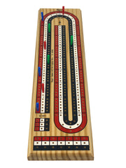 Regal Games cribbage board with multi-colored pegs for vibrant play.