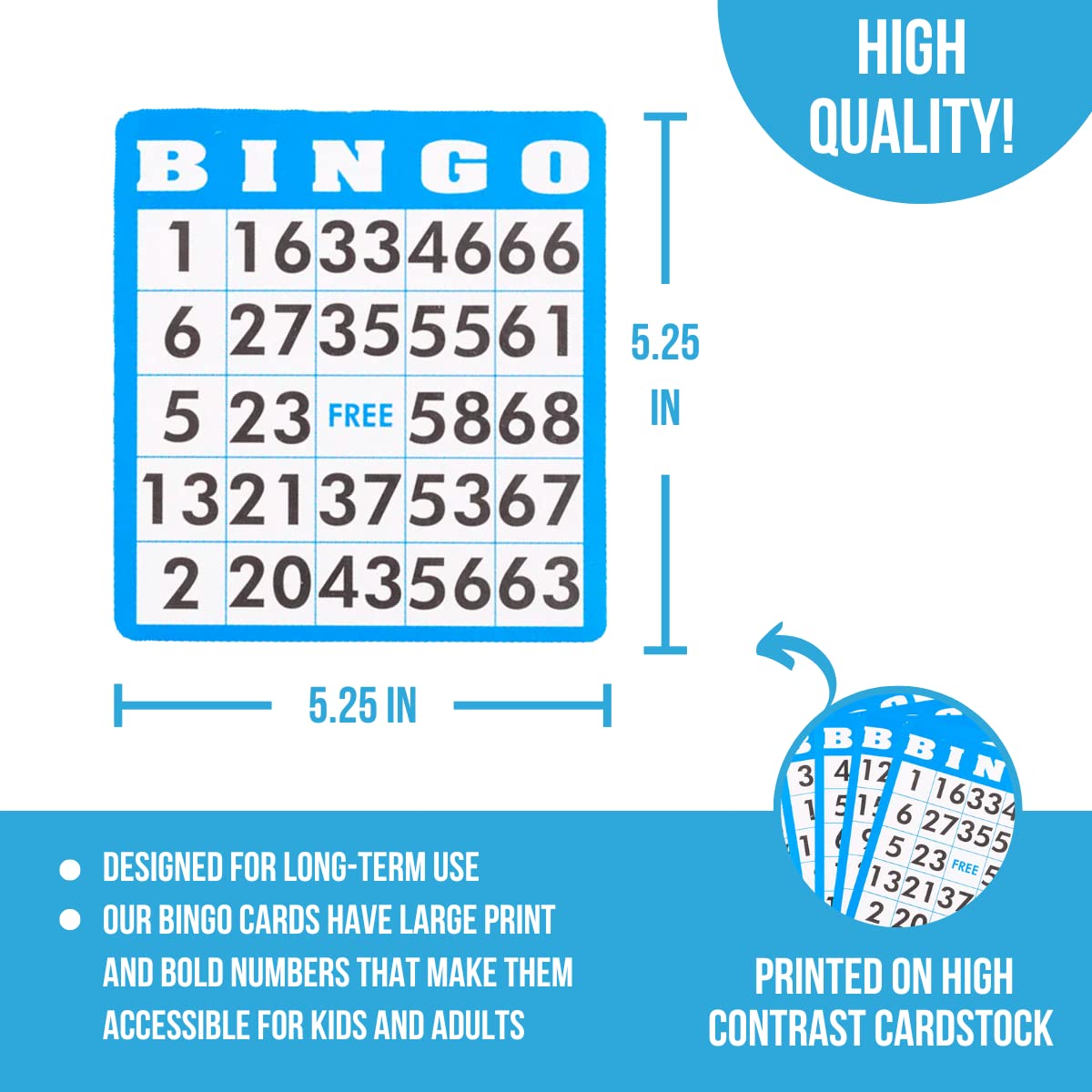 Regal Games Deluxe Bingo cards with large print boost readability for everyone