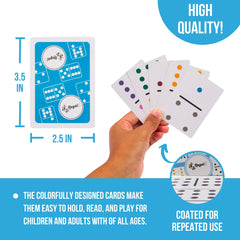 Regal Games durable plastic-coated cards for long-lasting play with kids.