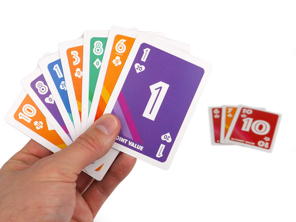 Bright, bold Regal Games card designs for quick rounds