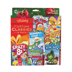Regal Games holiday card set overview for family play with six festive decks