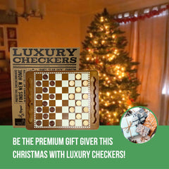 Regal Games checkers pieces, interlocking for stable kinging during play.