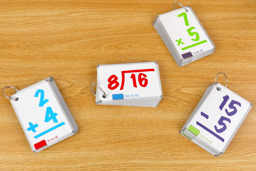 Regal Games on-table layout showcases four math packs for easy reference.