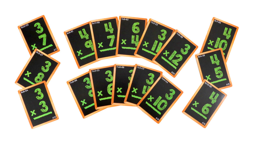 Regal Games two-pack flash cards showing two sets for varied multiplication and division practice.