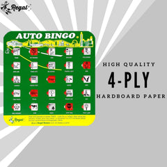 Regal Games no-chips-dabbers design reduces clutter during play.