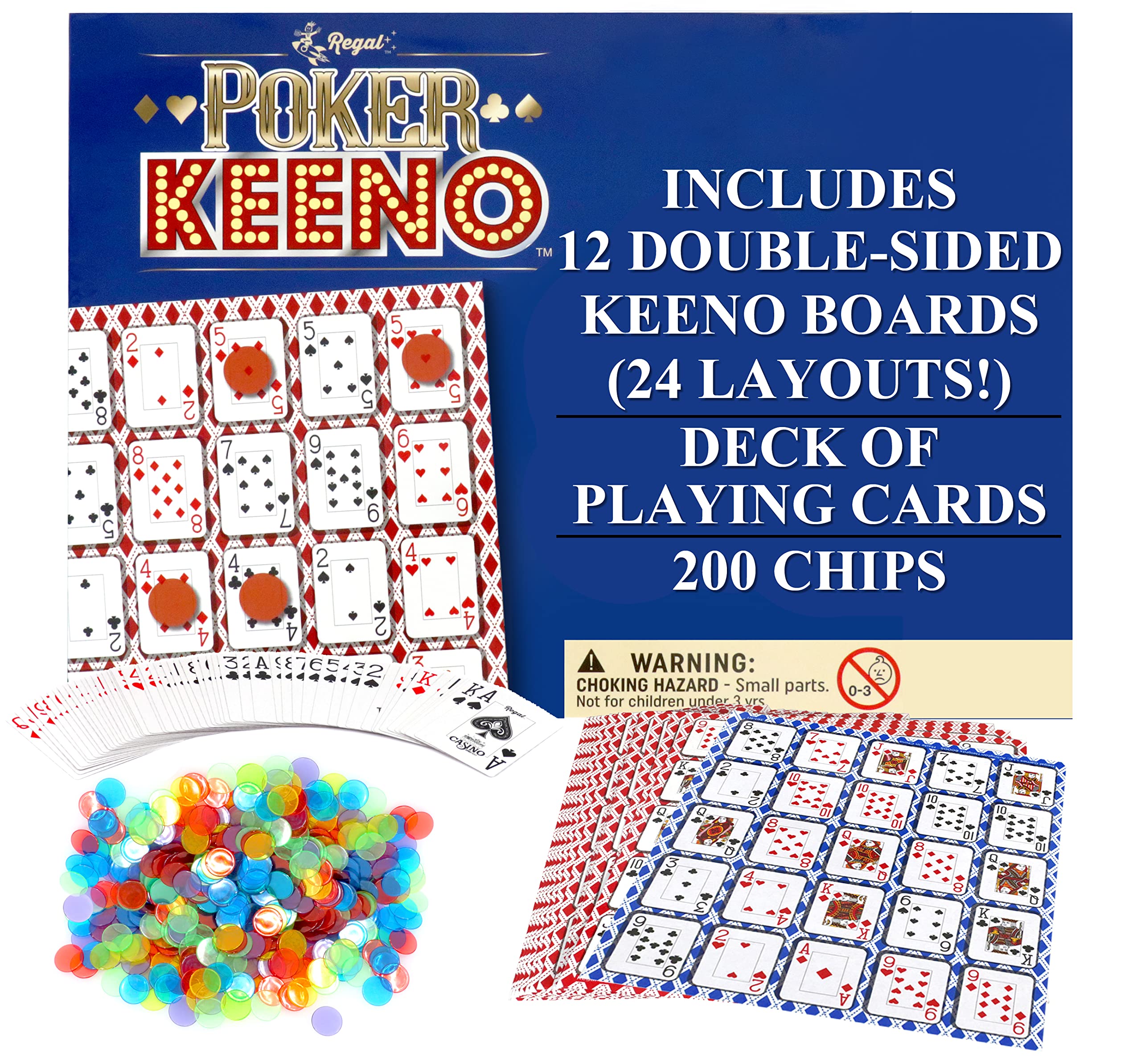 Regal Games Poker Keeno board layout on table during game night