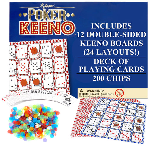 Regal Games Poker Keeno board layout on table during game night