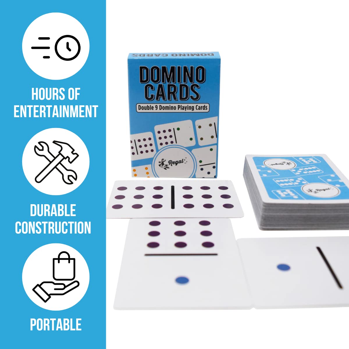 Regal Games portable travel-friendly deck fits bags for on-the-go play.