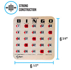 Regal Bingo bulk cards built with 4-ply cardboard for durable, reusable play.