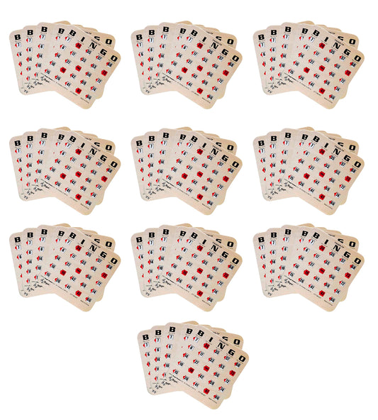 Regal Bingo bulk cards with large print help players see numbers clearly.