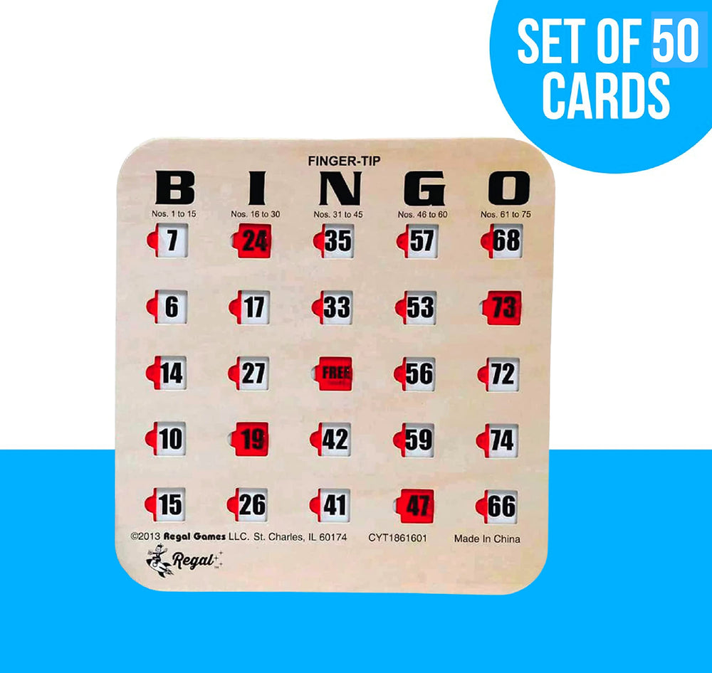 Regal Games bingo cards are travel-ready for road trips and reunions.