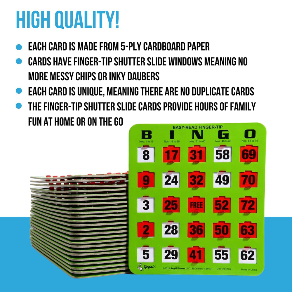 Regal Games reusable bingo cards support multiple sessions with less waste.