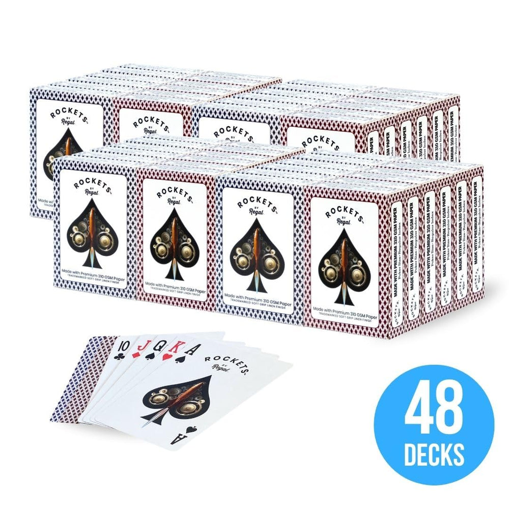 Regal Games Rockets casino-night vibe with professional-grade cards.