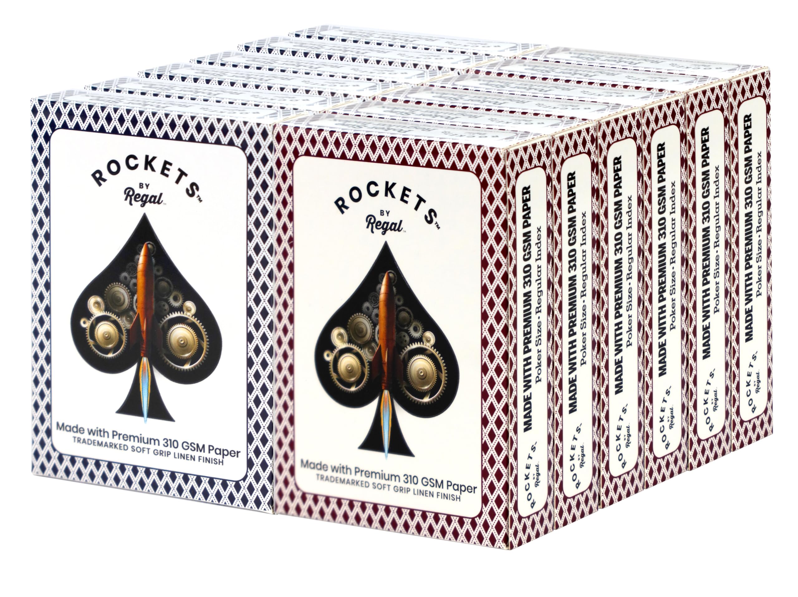Regal Games Rockets bulk playing cards on table ready for game night