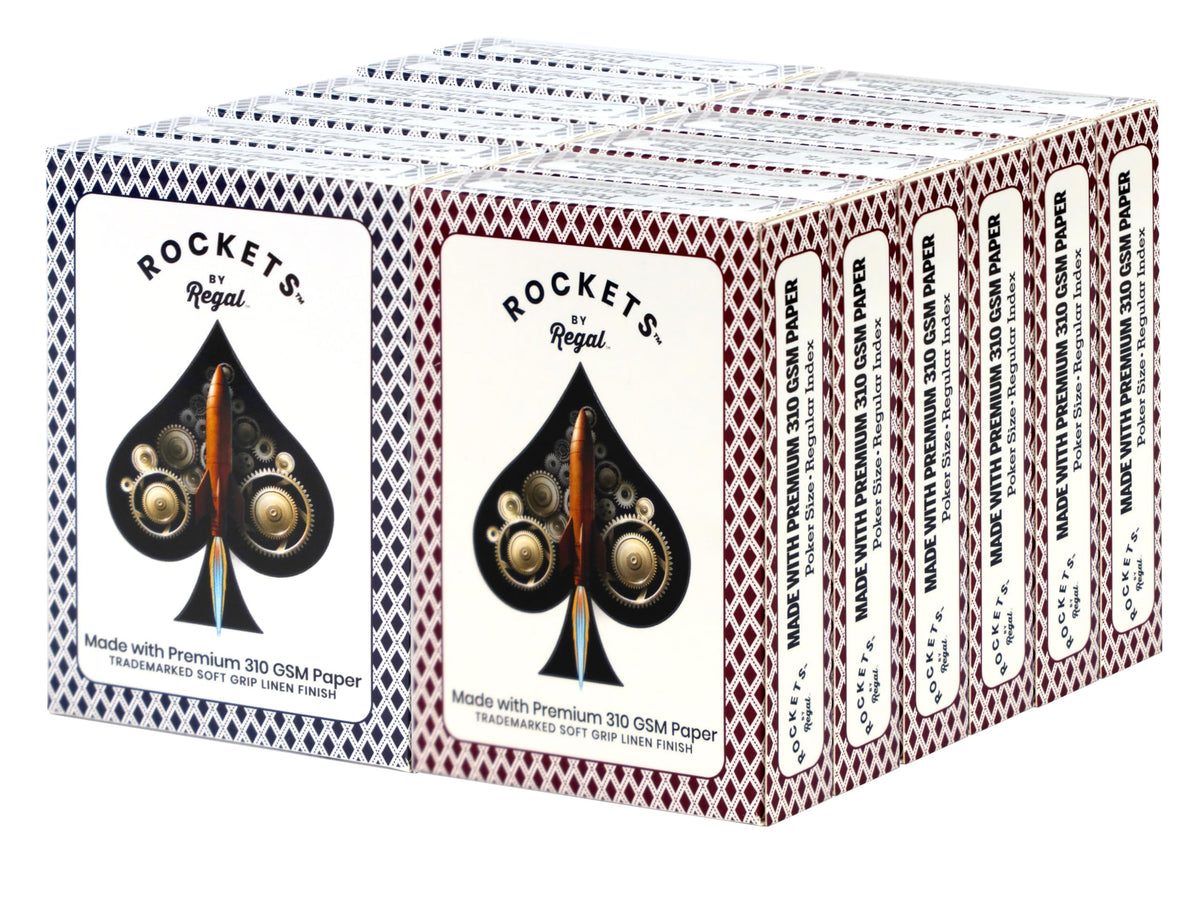 Regal Games Rockets bulk playing cards on table ready for game night