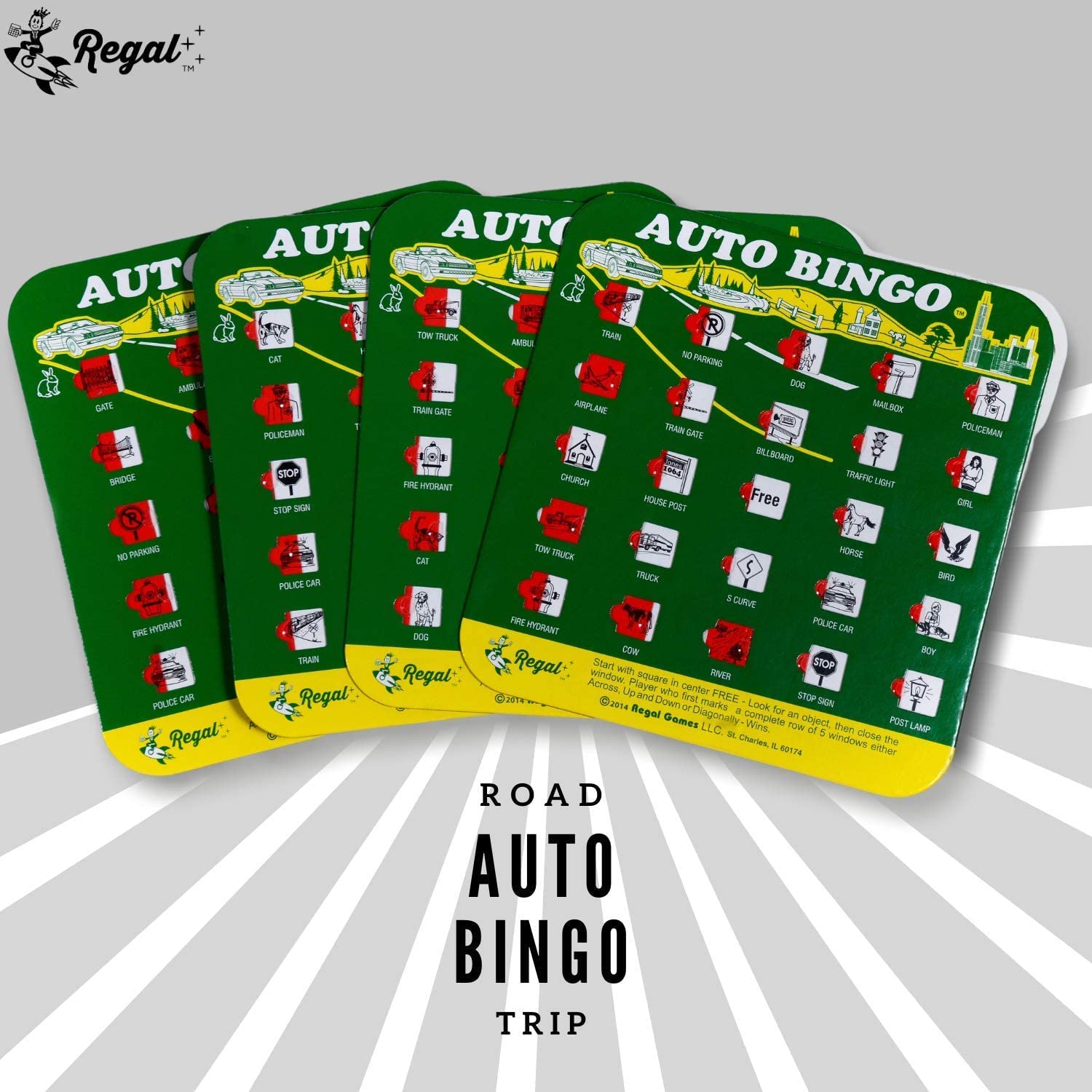 Regal Games sliding-windows bingo setup showing smooth sliders for kids' motor skill practice.