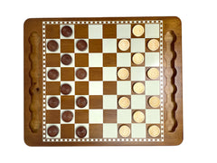 Regal Games vintage brown and white scheme enhances table ambience.