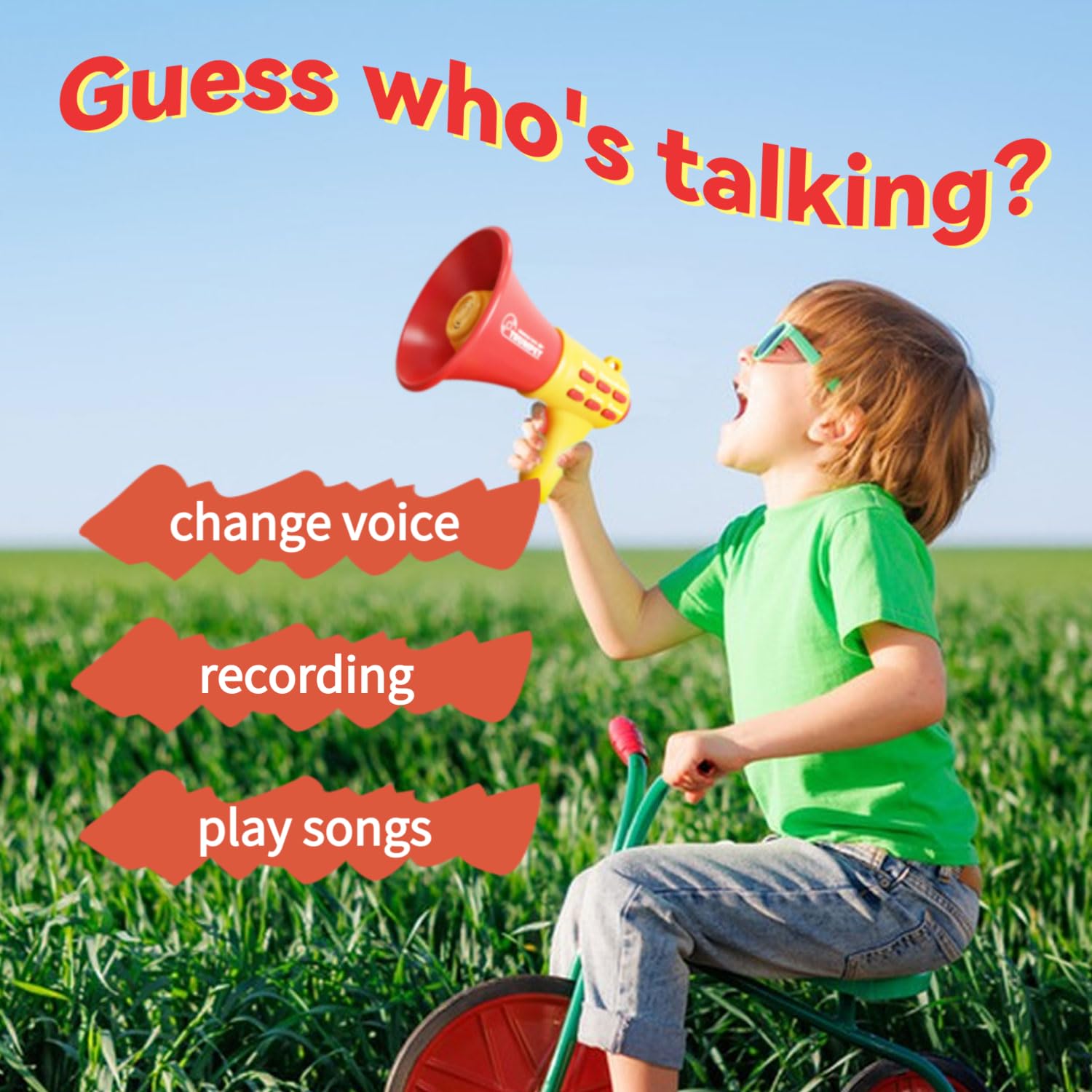 REGLORY kid megaphone bright colors attract attention and spark storytelling