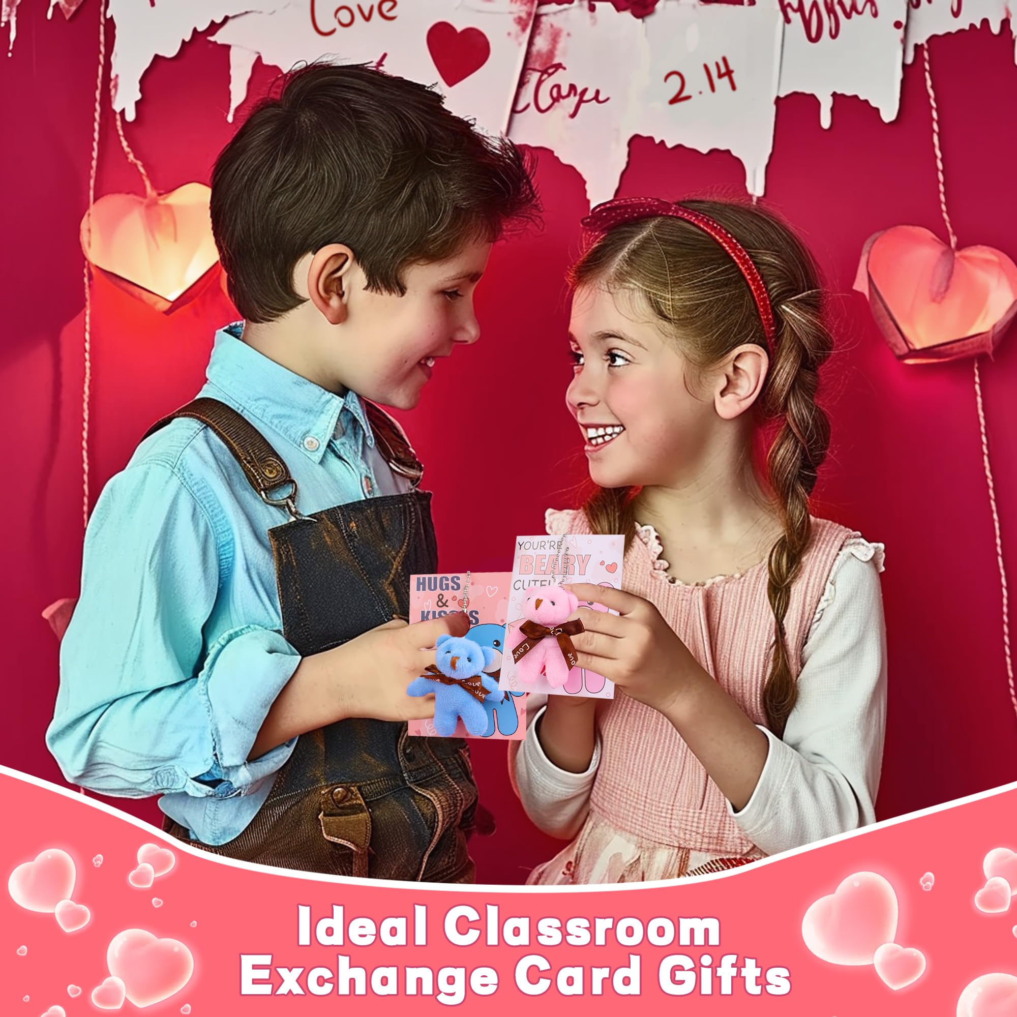 REGTEB classroom Valentine gift exchange scene with bears