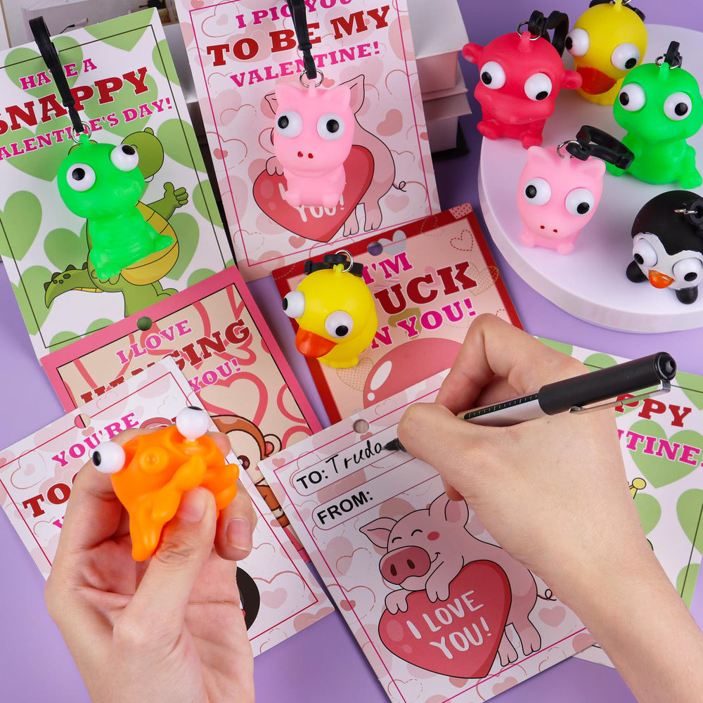 REGTEB duck popping eyes keychain for exchange day and smiles