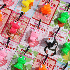 REGTEB frog popping eyes keychain playful learning and celebration