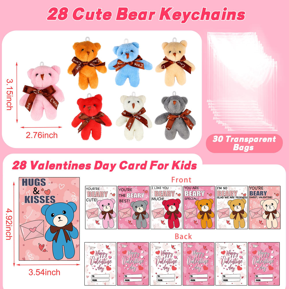 REGTEB seven-color plush bears for bright Valentine gifts
