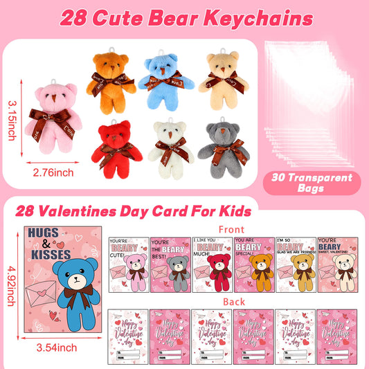 REGTEB seven-color plush bears for bright Valentine gifts