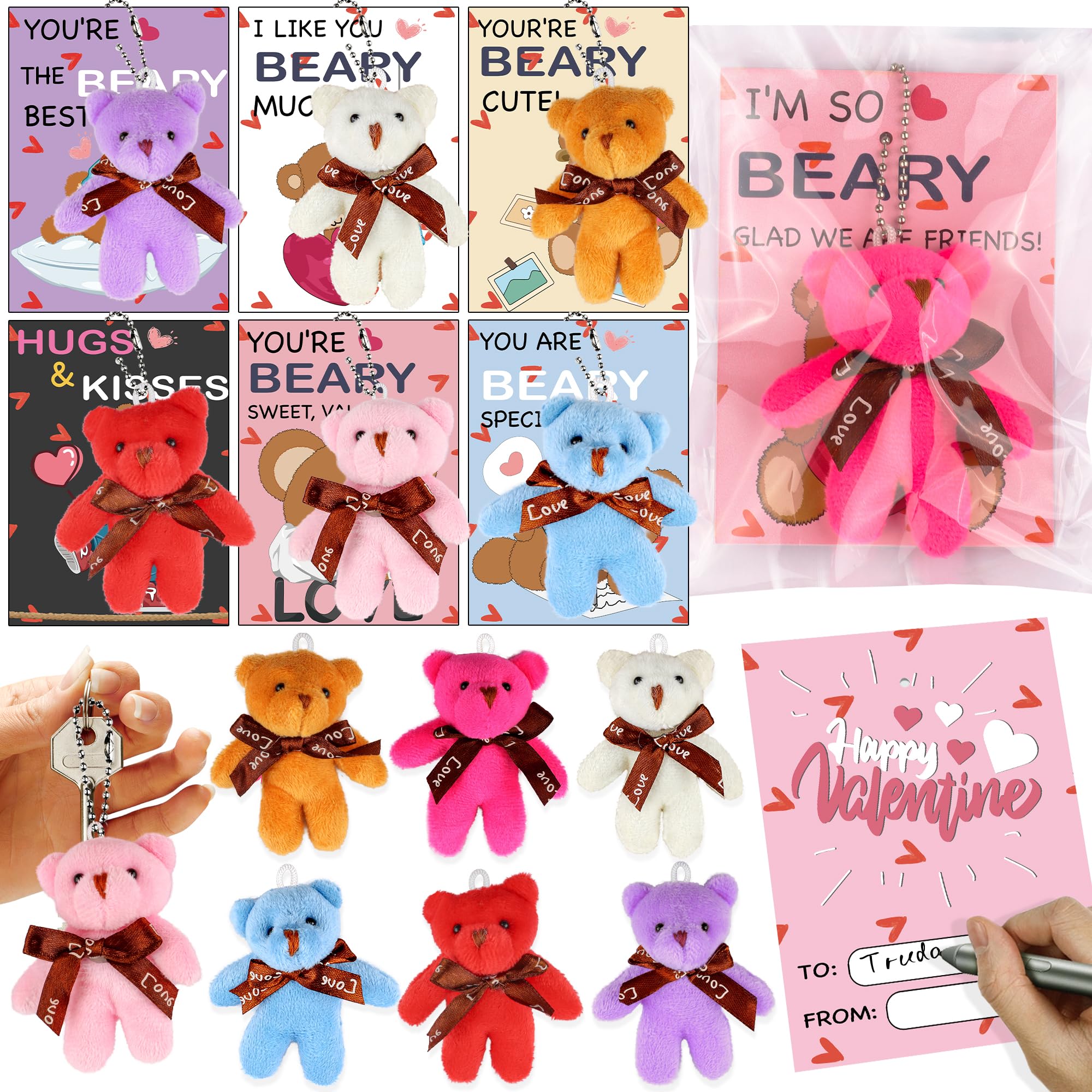 REGTEB bear keychains for backpacks add playful, classroom-ready gifts.