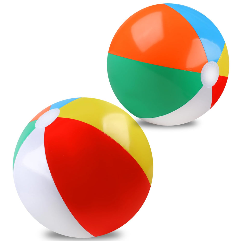 REGUICORP beach ball front view, bright rainbow colors for outdoor play