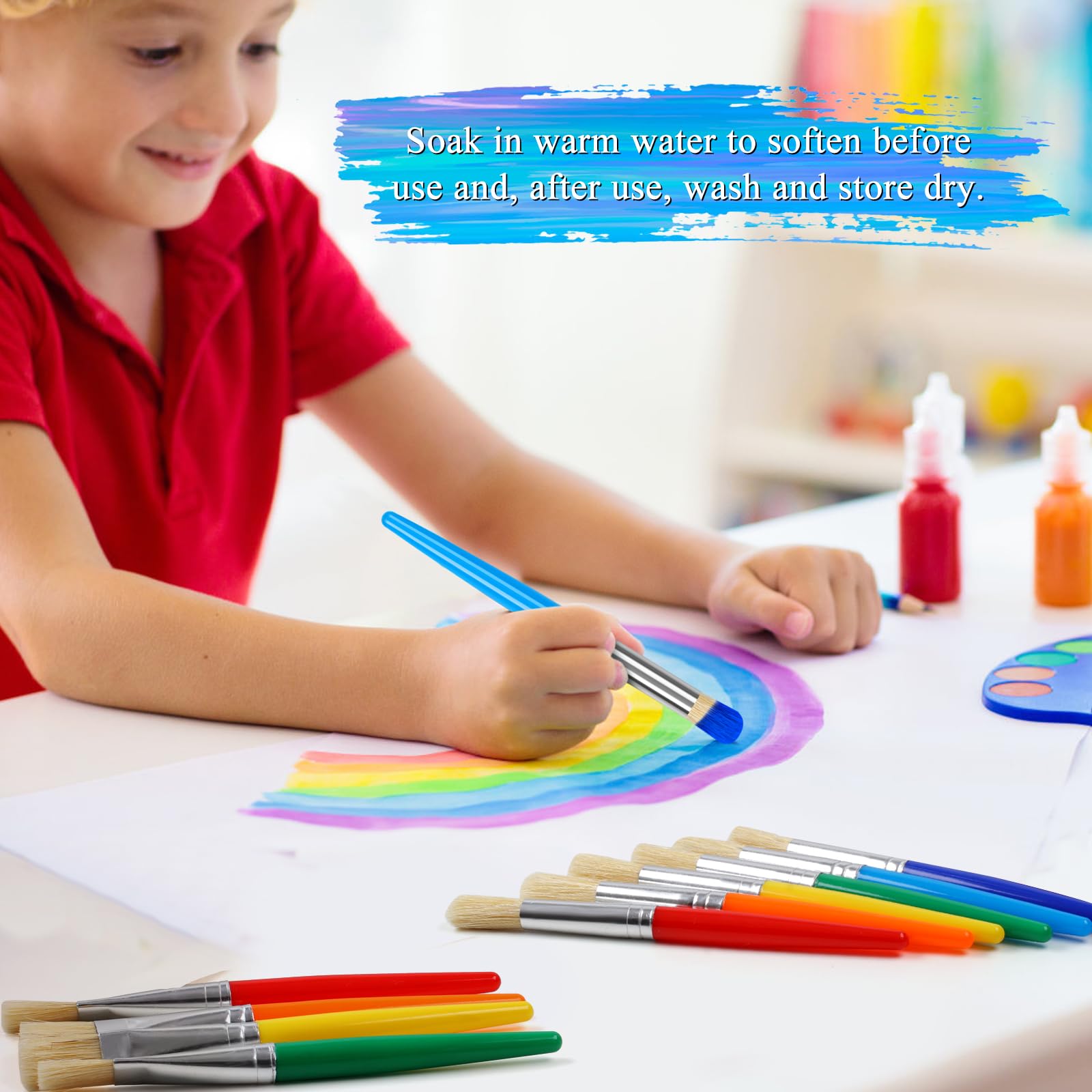 REGUICORP colorful-plastic-handles provide an easy grip for little hands.