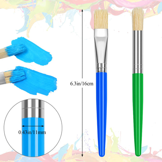 REGUICORP flat kids paint brush for broad strokes in crafts and drawings.