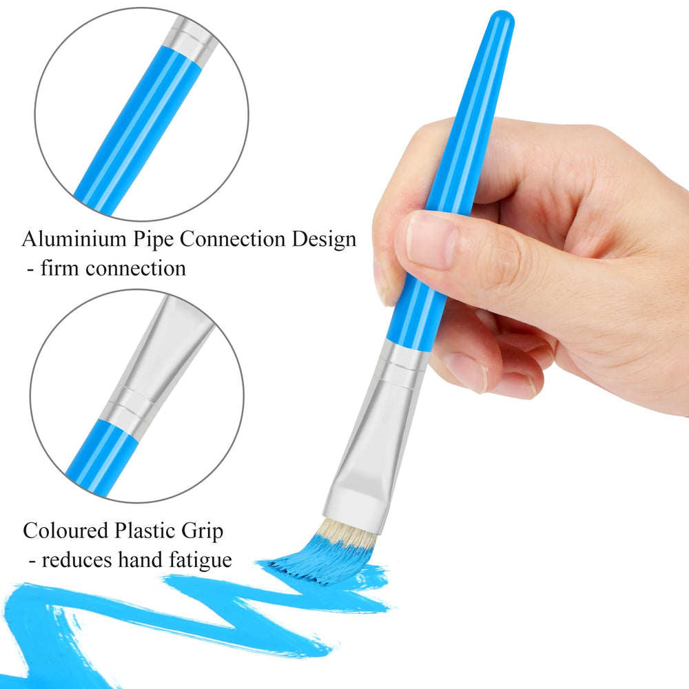 REGUICORP soft-bristles kids brush offers gentle texture for young artists.