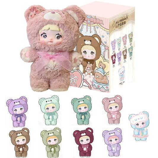 REIVIVORA Nommi Good Night Bear close-up of a cute plush collectible for display