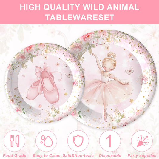 Rejoice Bunny ballerina plates 7-inch ideal for kid portions.