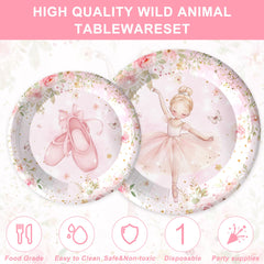 Rejoice Bunny ballerina plates 7-inch ideal for kid portions.