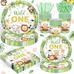 Rejoice Bunny wild one plates 9inch with vibrant jungle artwork for easy party cleanup