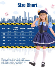 Relaehih adjustable-fit police uniform demonstrates easy sizing for kids.