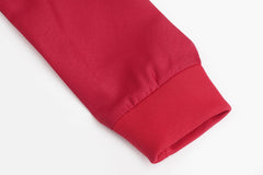 ReliBeauty red jumpsuit kids belt detached, versatile styling with or without belt.