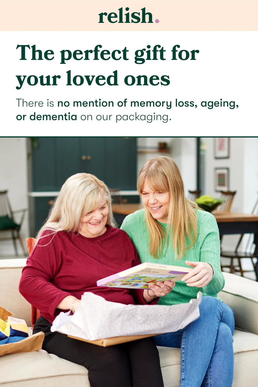 Relish puzzle session with loved one, encourages conversation and connection.