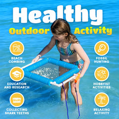 RELODECOR Beachcombing Shark Tooth Sifter ergonomic grip reduces hand fatigue.