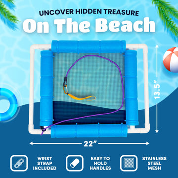 RELODECOR Beachcombing Shark Tooth Sifter wrist strap keeps your treasure search secure.
