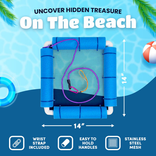 RELODECOR Shark Tooth Sifter with wrist strap for secure shore treasure hunts