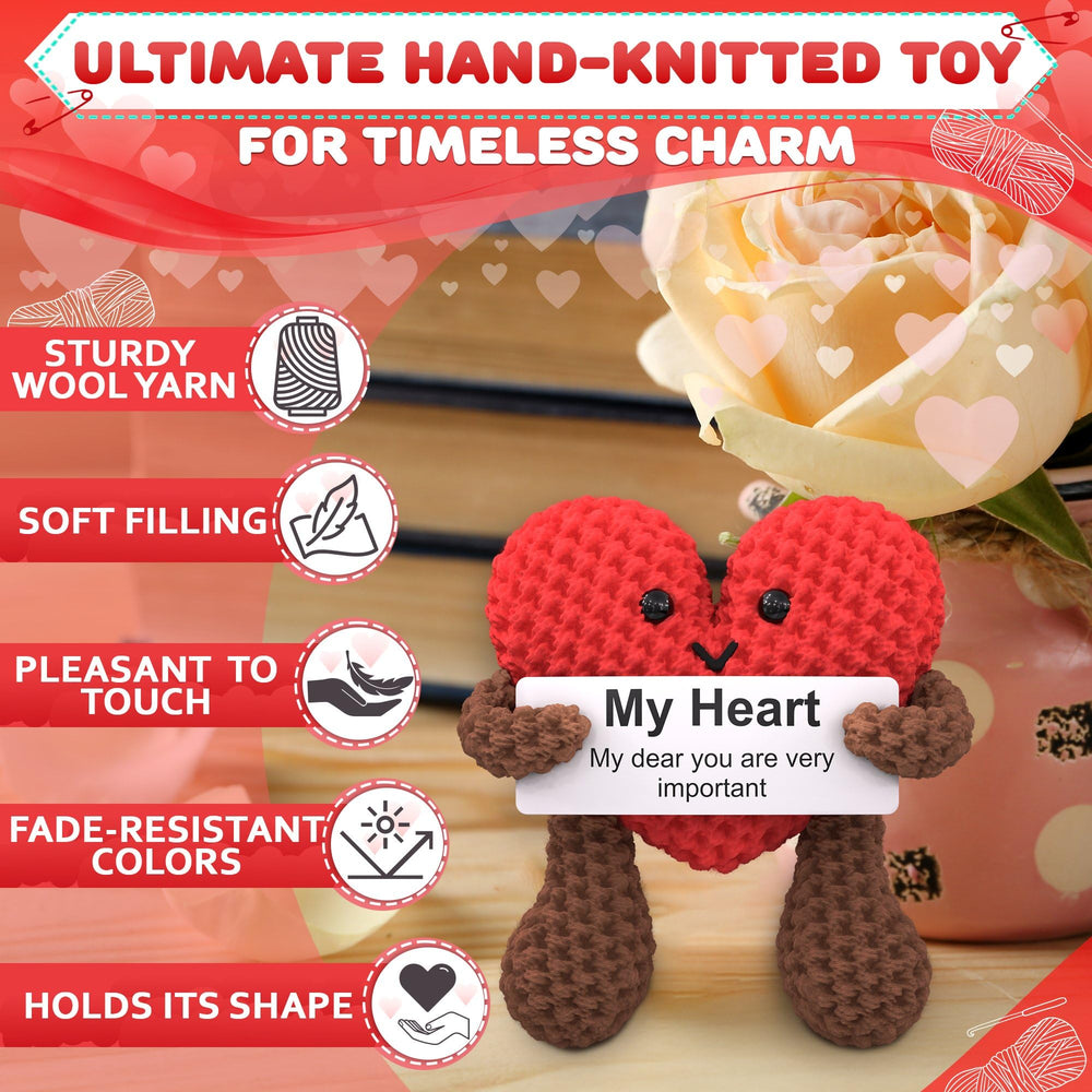 Reluen Heart Plush crochet detail demonstrating handmade charm and softness