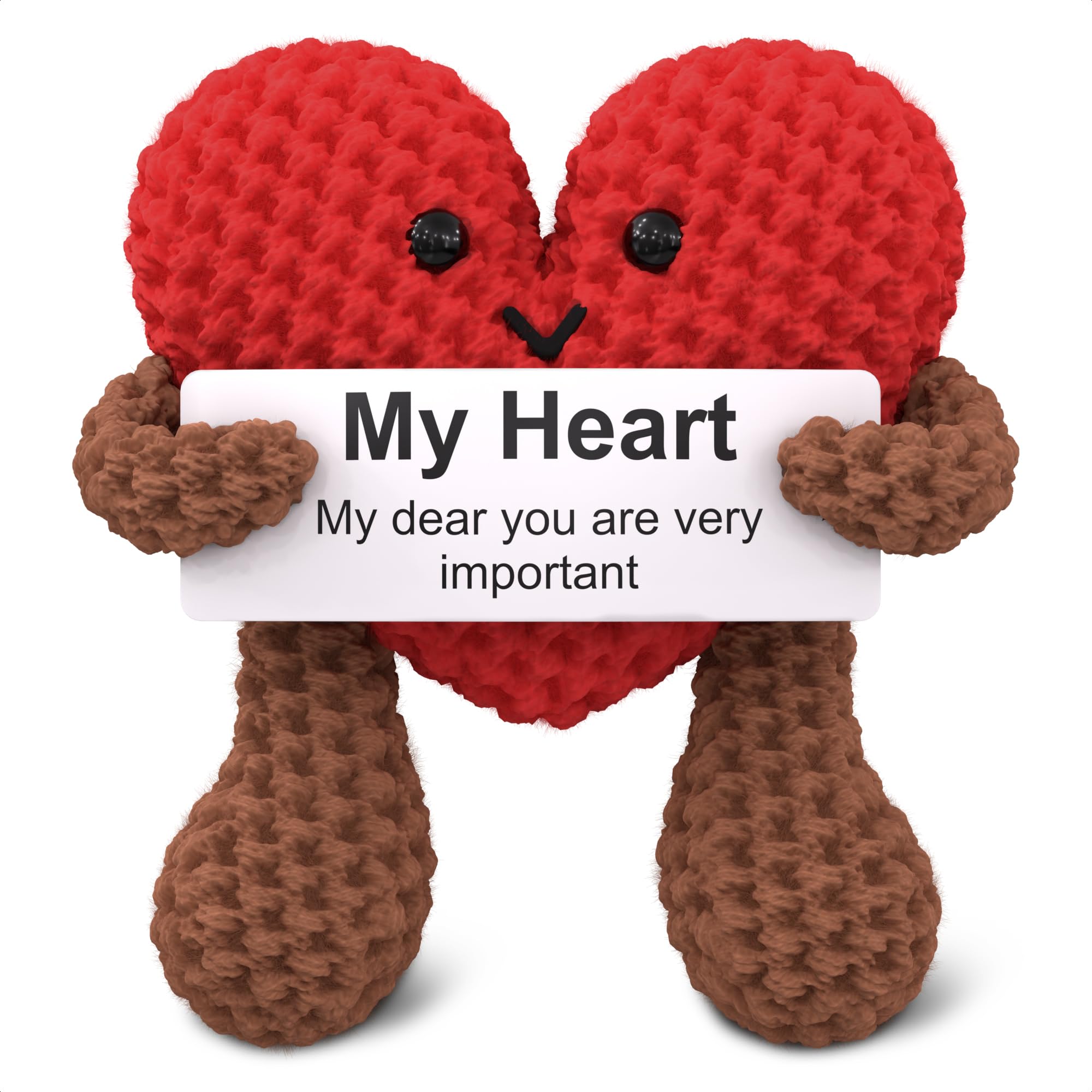 Reluen Heart Plush front view showing cozy knit texture for daily comfort